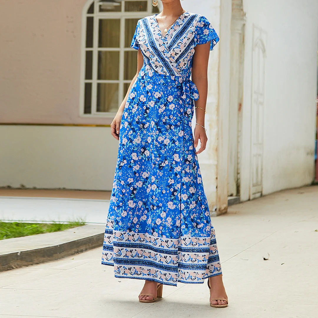 Women's Long Printed Resort Dress