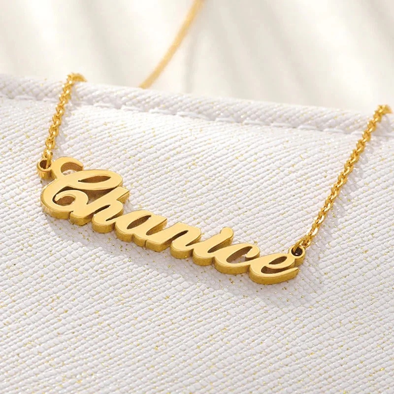Stainless Steel Personalized Name Pendant Necklace
