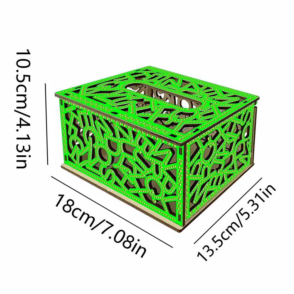 Diamond Painting Paper Towel Holder Napkin Dispenser for Beginners (Green)