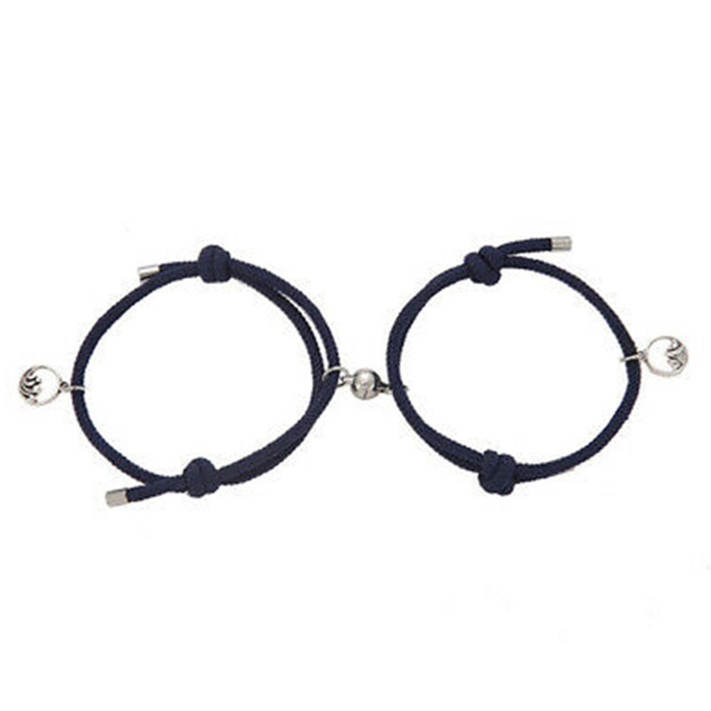 

Simple Versatile Magnet Friends Couple Bracelets, Black, 501 Original