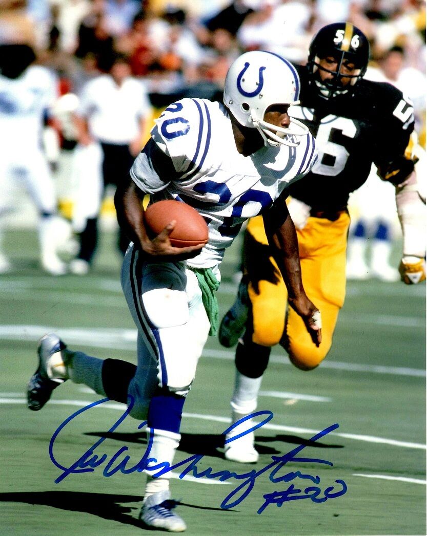 Autographed JOE WASHINGTON Baltimore Colts 8x10 Photo Poster painting w/COA