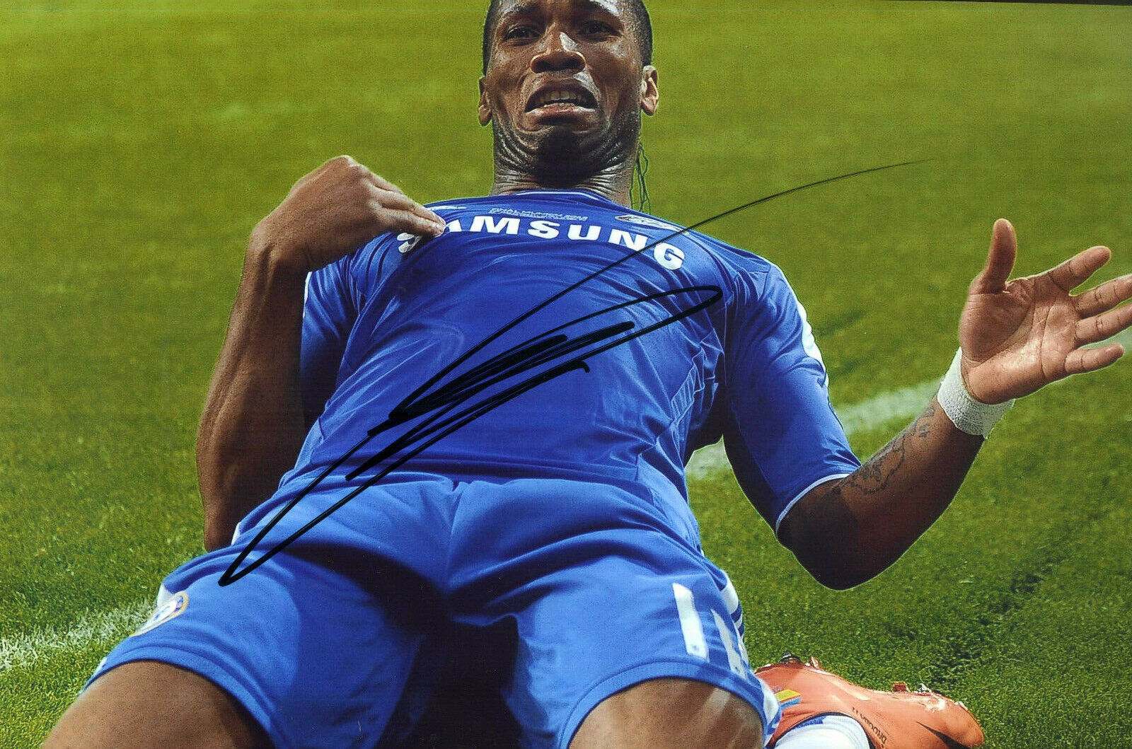 DIDIER DROGBA Signed Photo Poster paintinggraph - Chelsea / Ivory Coast player - Preprint