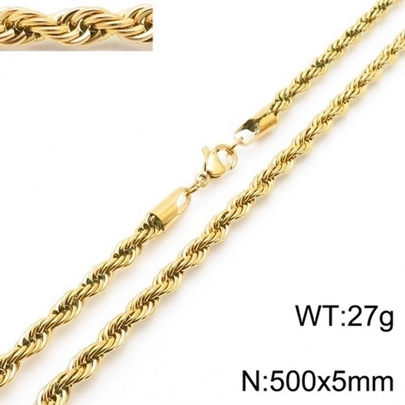 Casual Minimalist Solid Color 304 Stainless Steel 18K Gold Plated Plating Stainless Steel Necklaces
