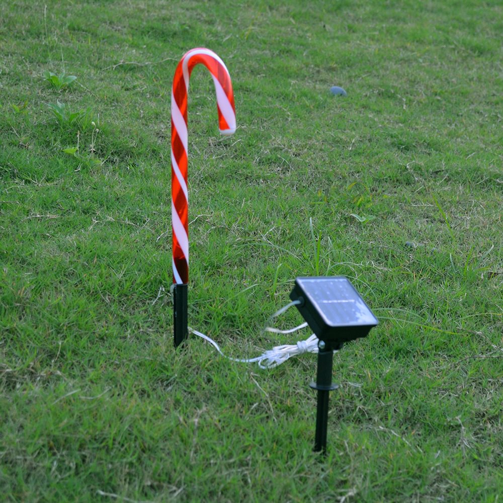 Solar Energy Saving Candy Cane Light Christmas Landscape