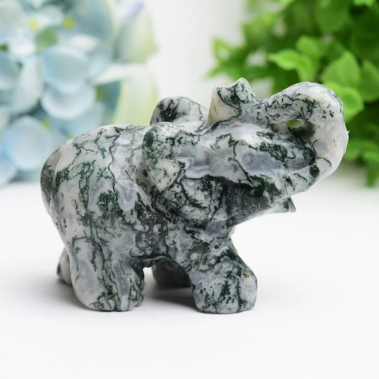 4.0"   Crystal Elephant Animal Crystal Carving