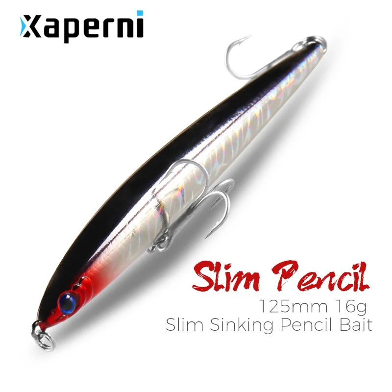 Xaperni  125mm 28g super casting Top fishing lures hard baits quality professional action penceilbait sinking fishing tackle