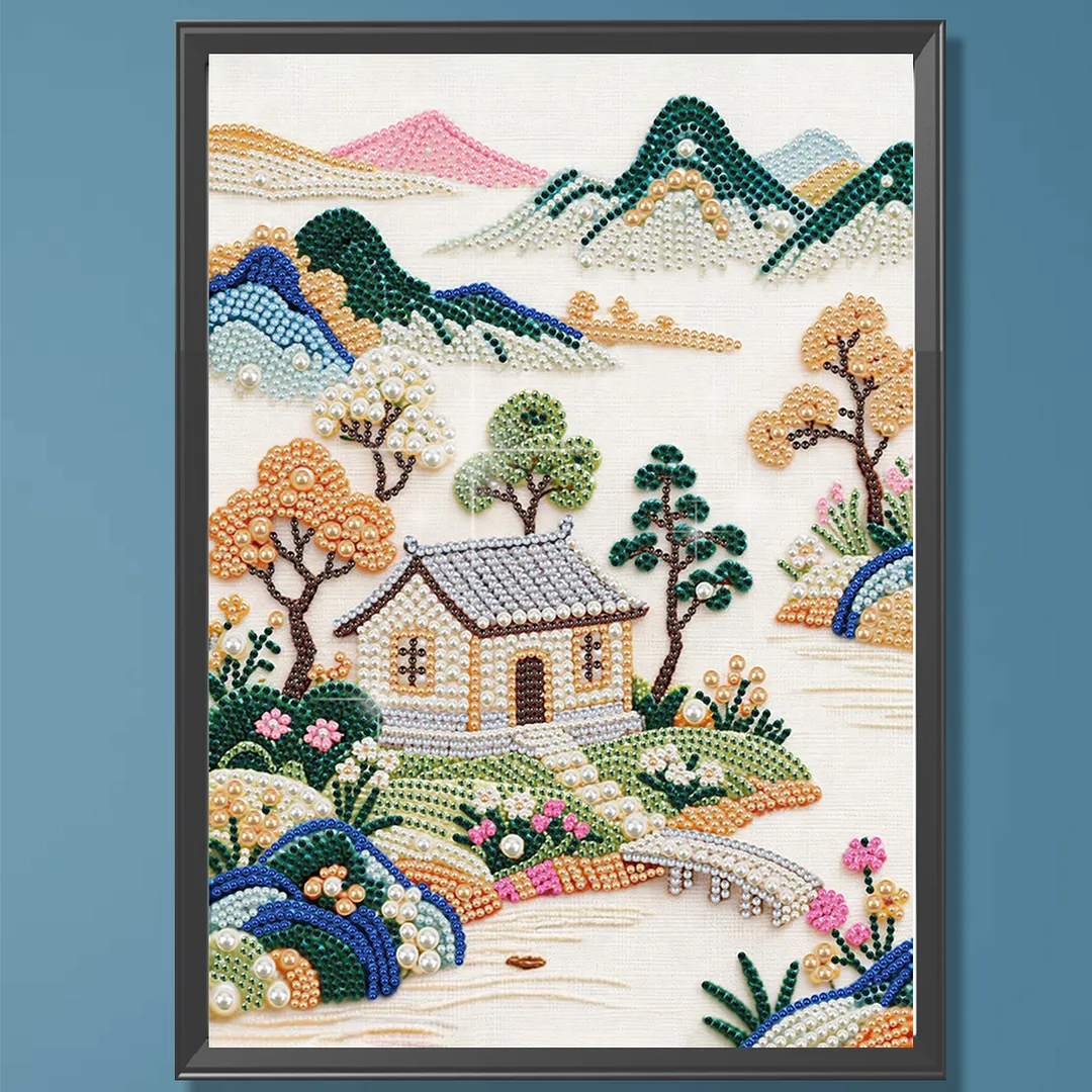 Diamond Painting - Partial Special Shaped Drill - Mountain Cottage(Canvas|30x40cm)