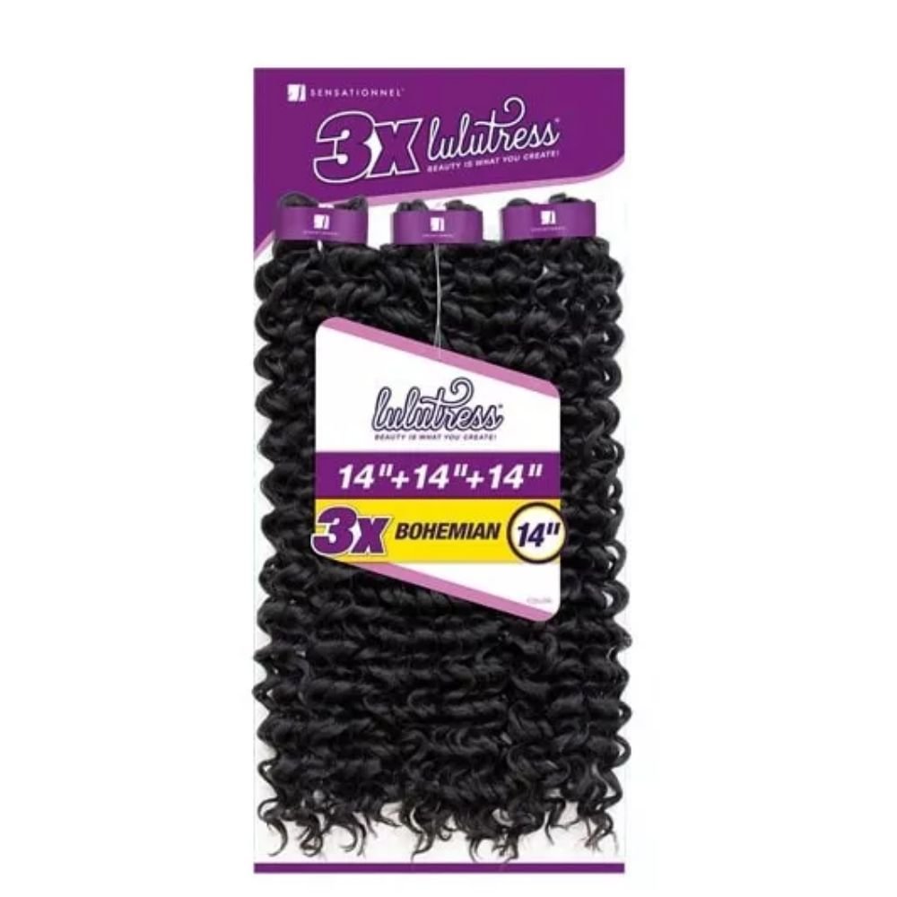 Sensationnel Lulutress Synthetic Crochet Braids – 3X Bohemian 14"