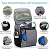 Dog Travel Bag, Weekend Pet Travel Set for Dog and Cat, Airline Approved Tote Organizer with Multi-Function Pockets (Grey)