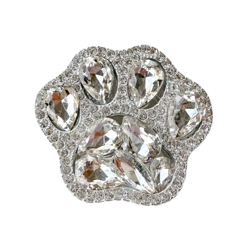 Cute Paw Print Plastic Rhinestone Universal Phone Cases