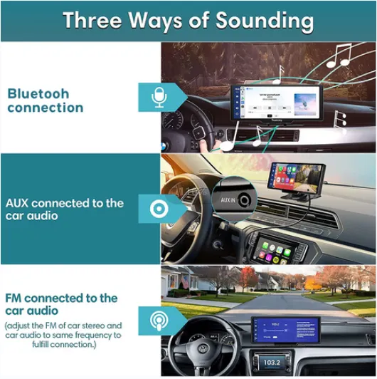 WIRELESS 10INCH CARPLAY DASHCAM + FREE REAR VIEW CAMERA