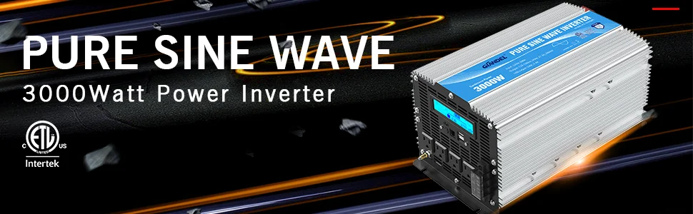 3000W Pure Sine Wave Power Inverter 12 V to 120V