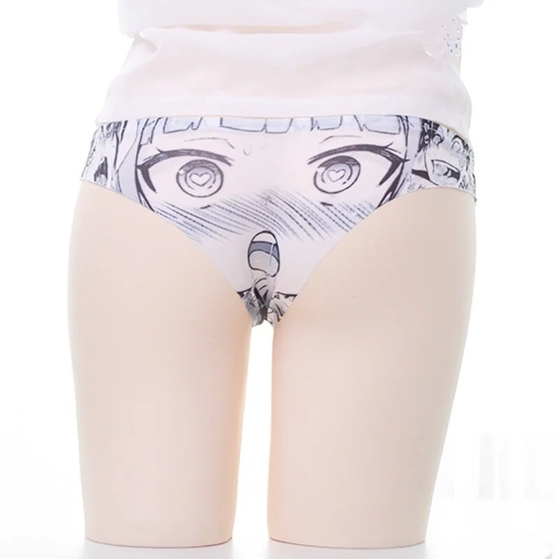 Billionm Hot Sexy Women Unique Design Anime Pattern cartoon Printed Girl's ice silk Underwear Triangel Panties Summer costume T-Thong