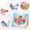 Animal 2027 DIY Paper Diamond Painting Calendar Set Special Shaped Drill Monthly Flip Tabletop Calendar Kit Handmade for Adults Beginners Gift Home Office Decor