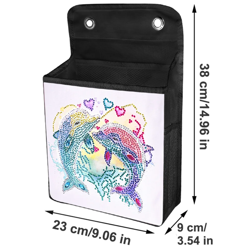 DIY Dolphin Diamond Painting Storage Bag Diamond Art Sundries Holder Bag