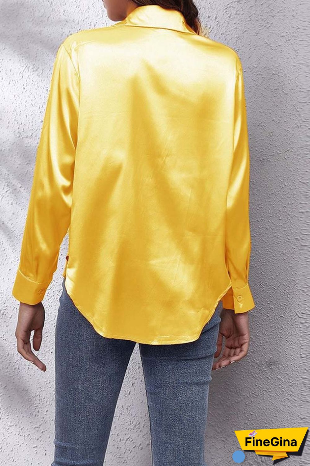 Green Casual Solid Basic Shirt Collar Tops