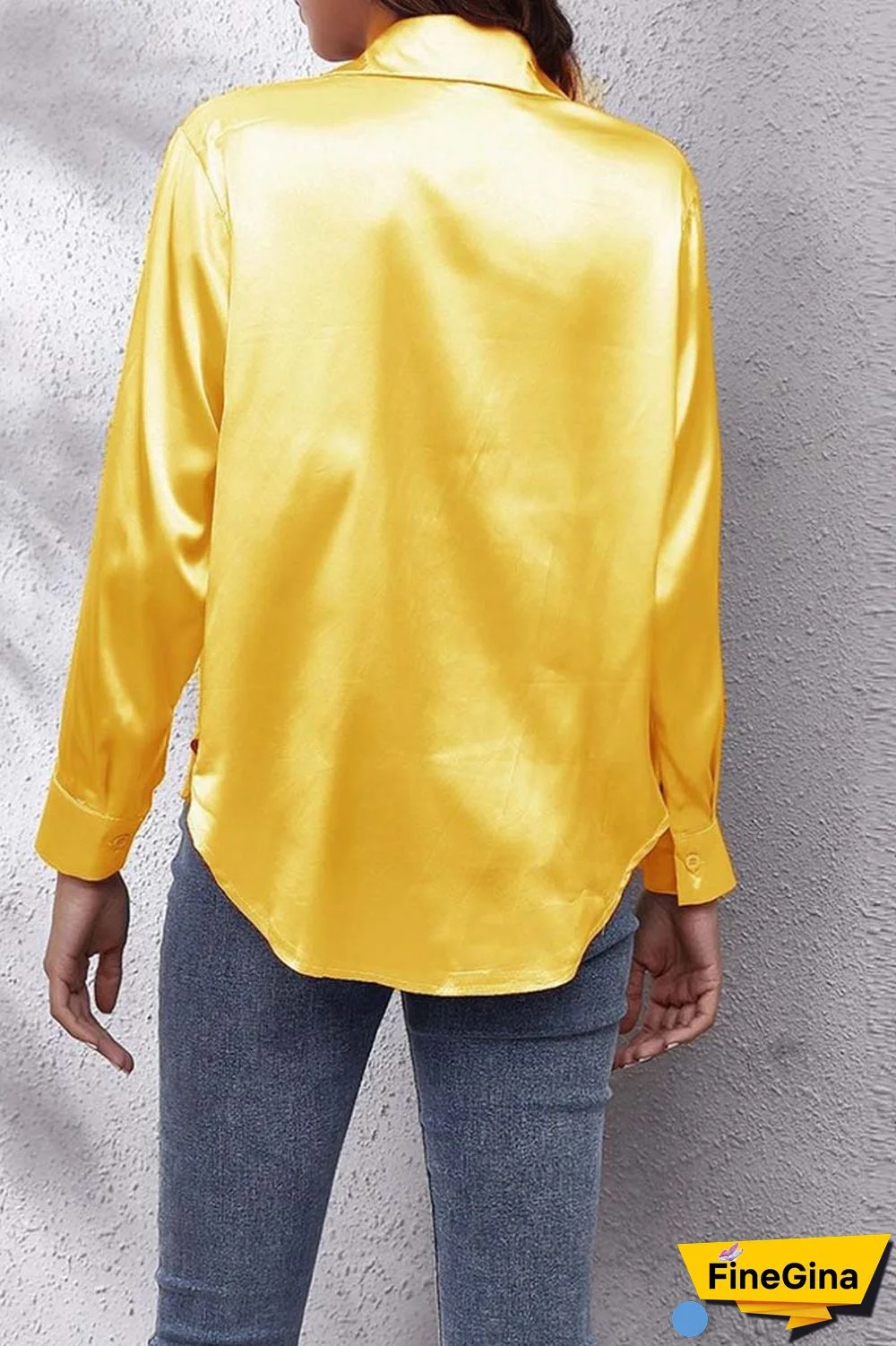 Green Casual Solid Basic Shirt Collar Tops