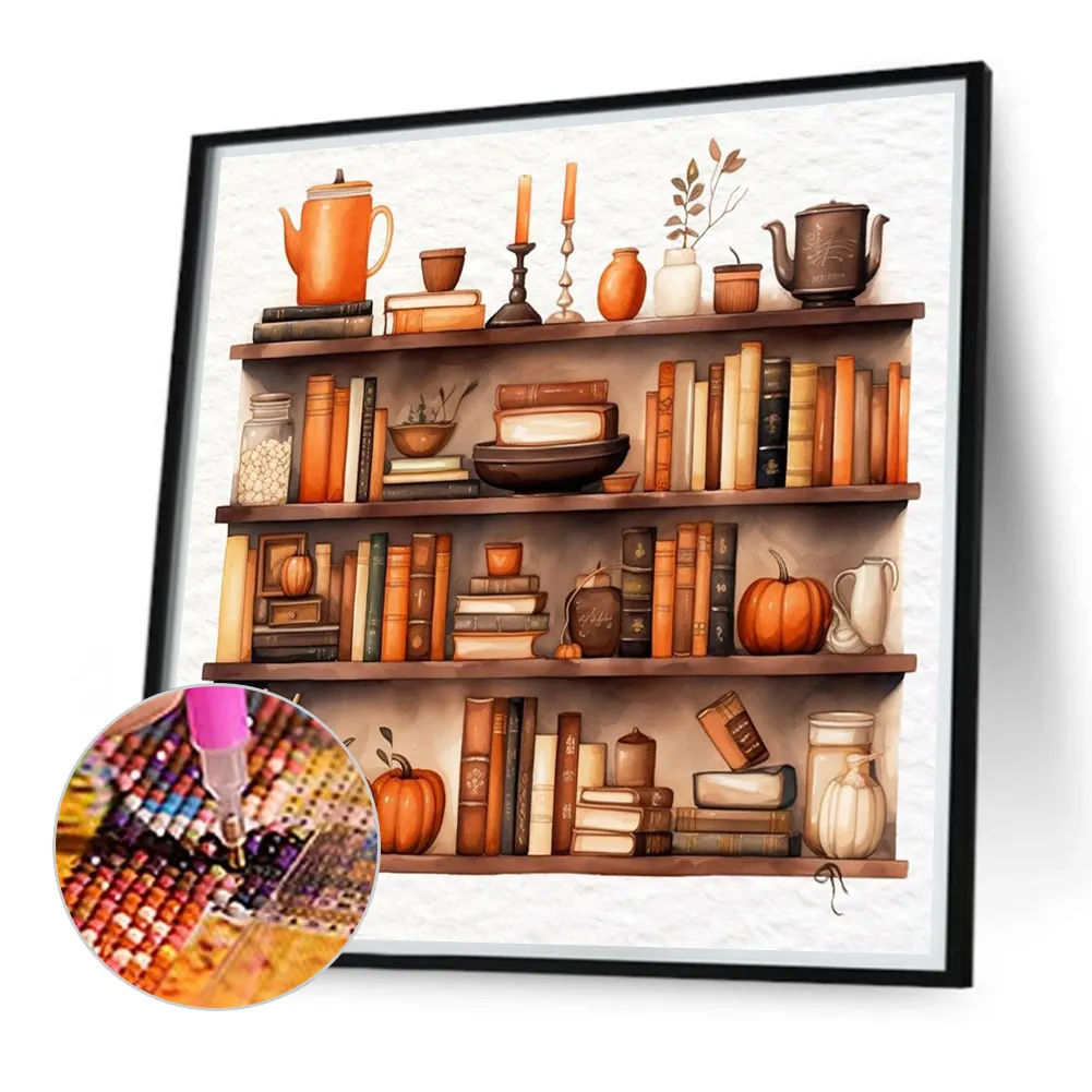 Full Round Diamond Painting 40*40cm - Lockers And Pumpkins