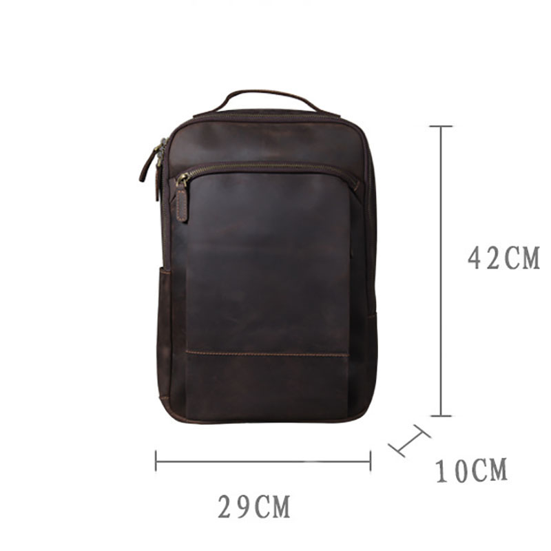Size of Woosir Men's Real Leather Backpack