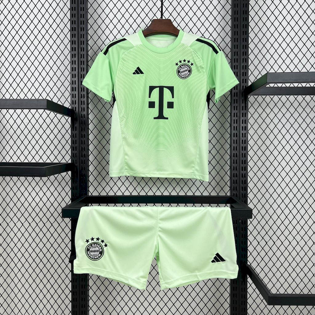 2025-2026 KIDS FC Bayern Munich Goalkeeper Football Shirt 1:1 Thai Quality Maxi Kit