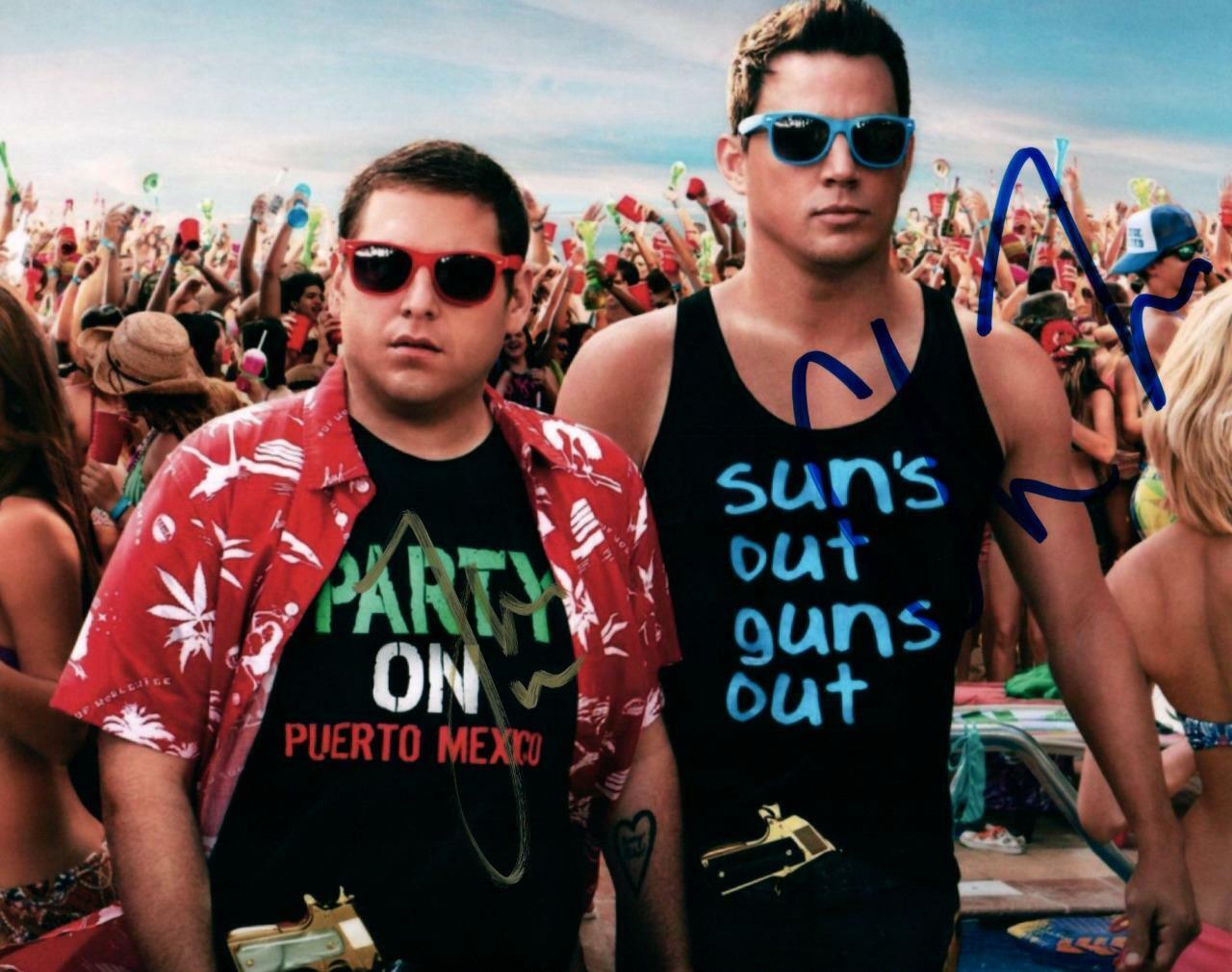 Channing Tatum Jonah Hill signed 8x10 Photo Poster painting autograph Pic autographed and COA