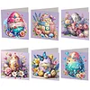 6PCS Diamond Painting Easter Egg Greeting Card Kit for Birthdays Thanksgiving & Special Occasion