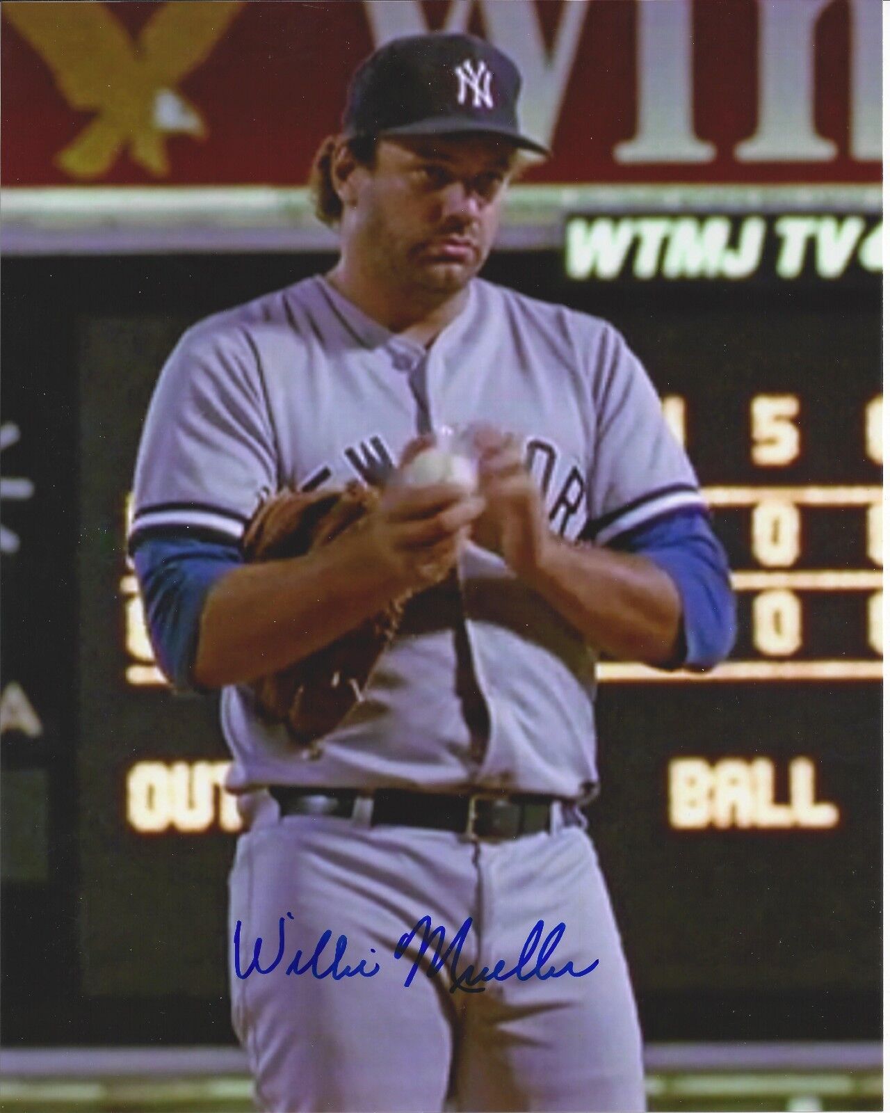 Willie Mueller autographed 8x10 Major League Movie The Duke #3
