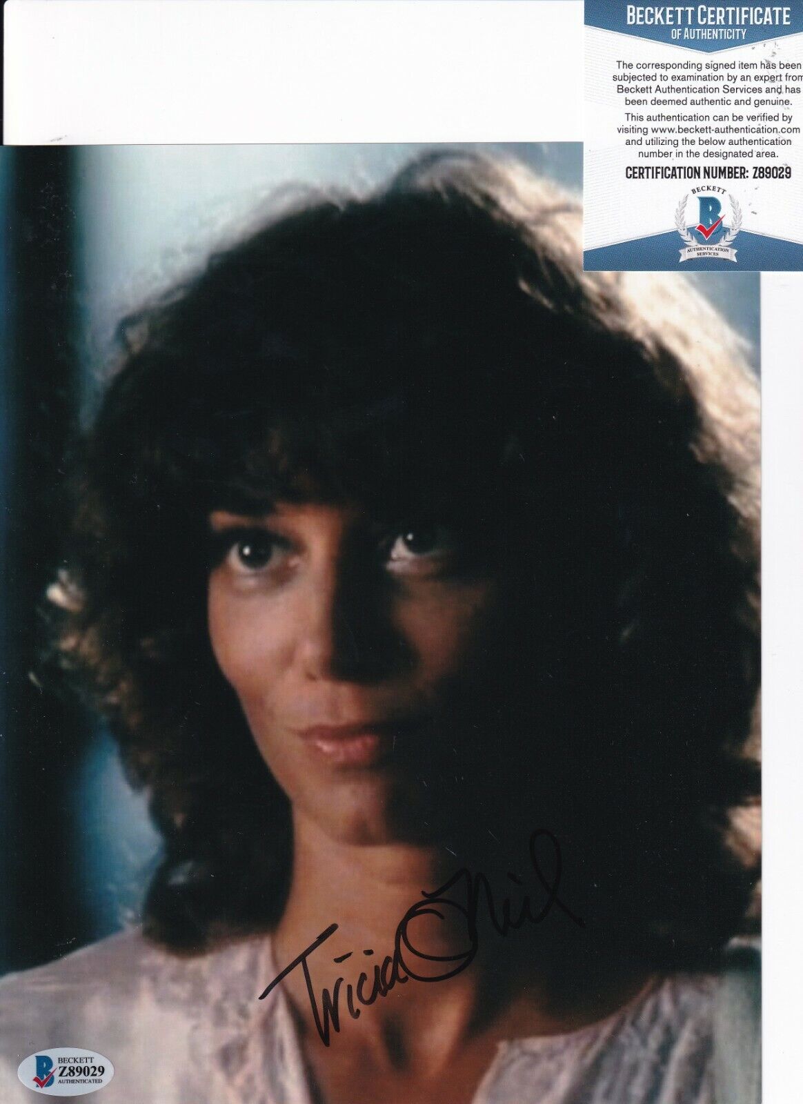 TRICIA O'NEIL signed (PIRANHA II) Anne movie 8X10 Photo Poster painting BECKETT BAS Z89029