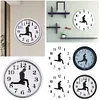 British Comedy Inspired Ministry of Silly Walk Wall Clock Silent Mute Clock