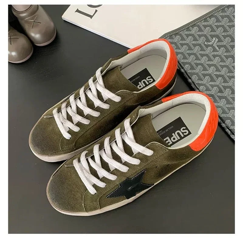 2021 Korean retro star canvas shoes distressed dirty shoes spring fashion wild couple shoes star models women's shoes