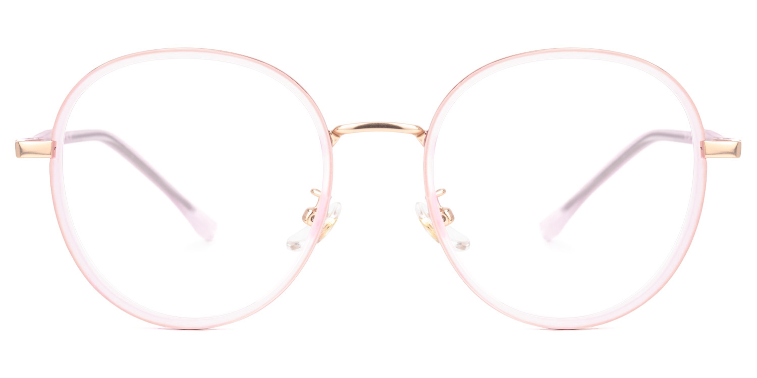 Nakita Hellrosa Rund Brille Hellrosa