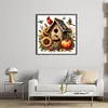 Red Bird Pumpkin Cottage-11CT Stamped Cross Stitch 40*40cm/15.75*15.75in tapestrymarket