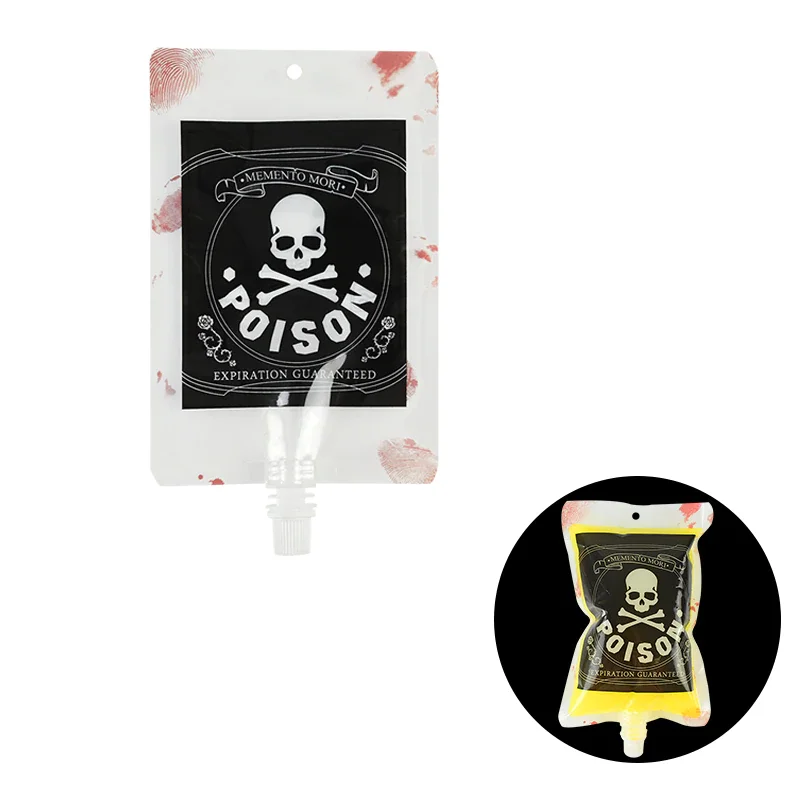 20pcs 250Ml Transparent PVC Juice Blood Bags Reusable Drink Bag Halloween Party Cosplay Vampire Pouch Props | IFYHOME