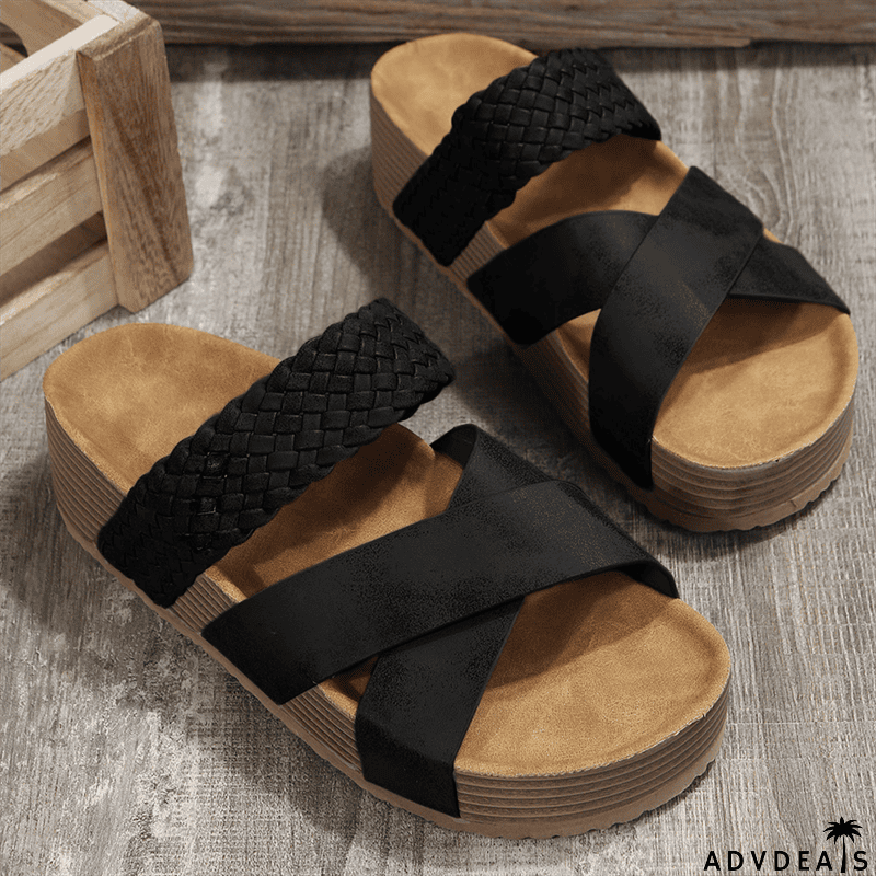 Casual Cross Strap Thick Sole Fisherman Sandals for Women