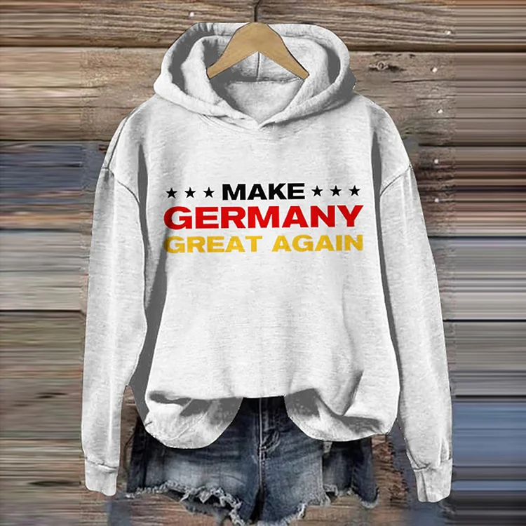 Simpfit Damen Kapuzenpullover mit Motiv „Make Germany Great Again“