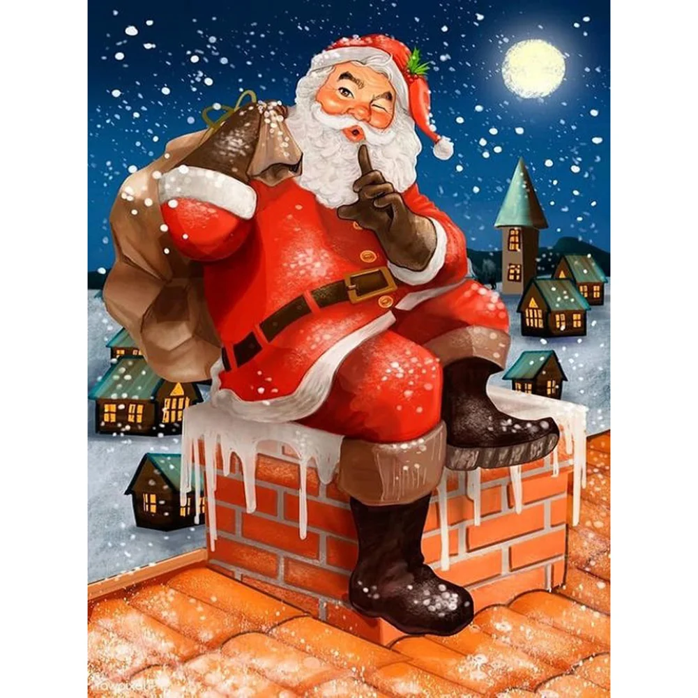Diamond Painting - Full Round/Square Drill - Santa Claus(30*40 - 50*60cm)