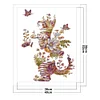Cat Butterfly - 11CT Stamped Cross Stitch 40*40cm