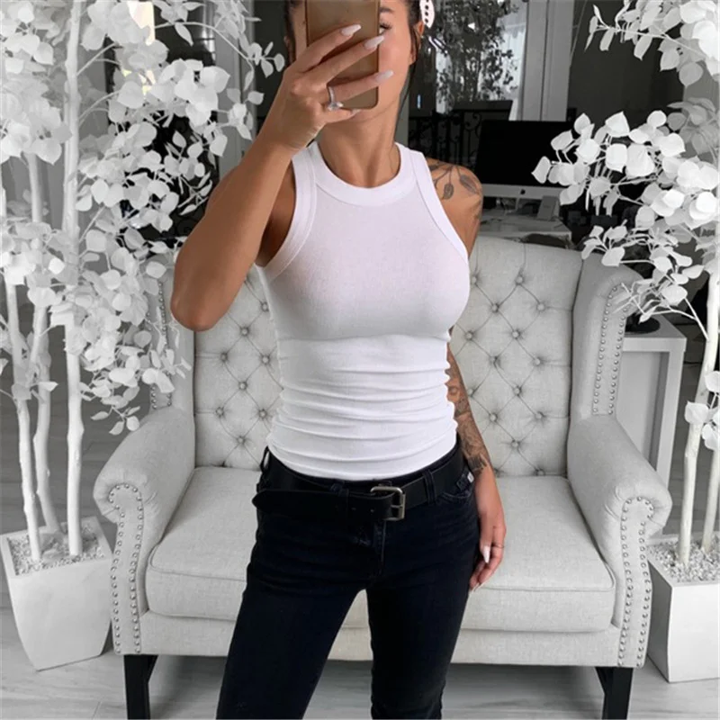 Brownm Brownm Women's Sexy Multi-Color Scarf Small Vest Women's Tight Women's T-Shirt Polyester Polyester Fiber