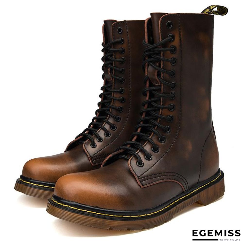 Autumn and winter all-match Martin boots high-top shoes men's Korean version of the trendy casual Gaobang sports waterproof non-slip retro boots | EGEMISS