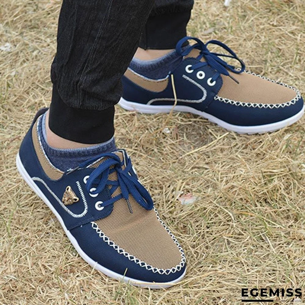 Men Leather Flats Lace-up Driving Formal Dress Casual Sneakers Shoes | EGEMISS