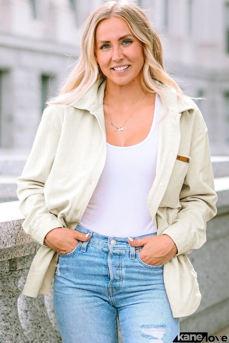 Collared Neck Button Down Jacket