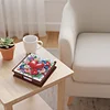 Wooden DIY Flower Heart Diamond Painting Kit Note Box with 160 Papers for Office