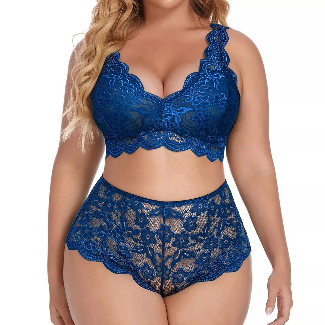 Plus Size Lingerie Sets Floral Lace Bridal Lingerie For Women