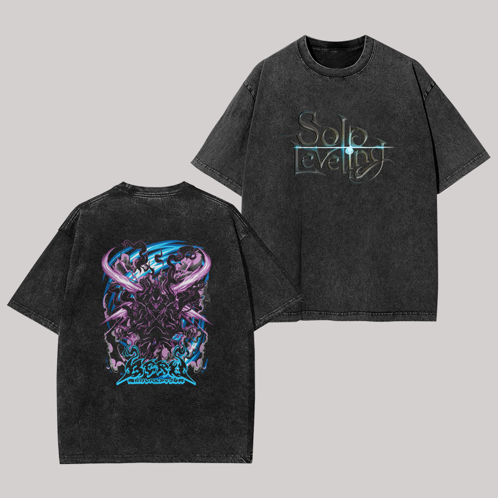 Solo Leveling Printed Unisex Washed T-Shirt