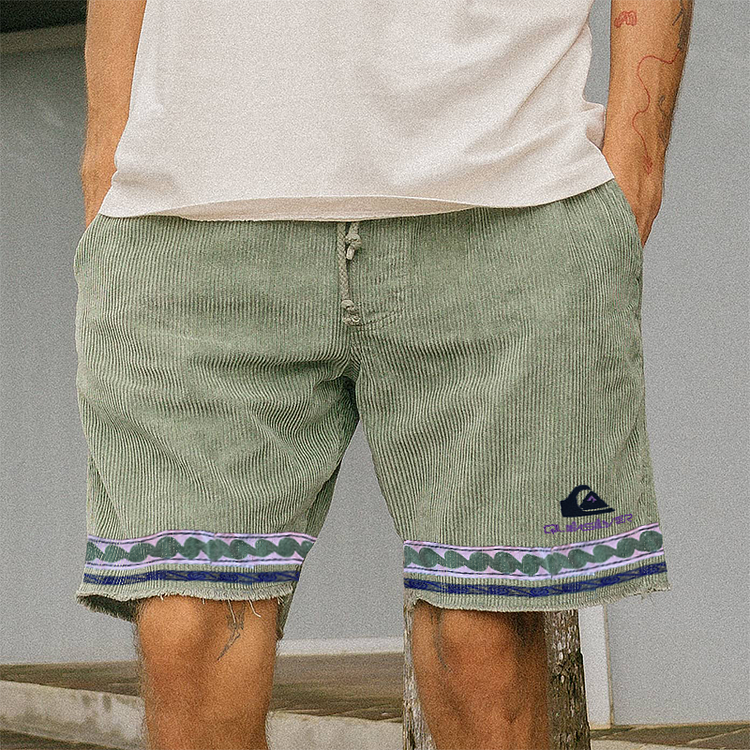 'Quick Silver' Vintage Print Board Shorts efaa