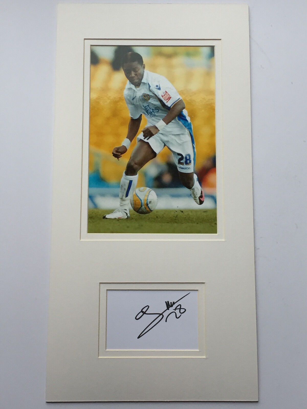 Max Gradel Leeds United Hand Signed Photo Poster painting Mount Display 1.