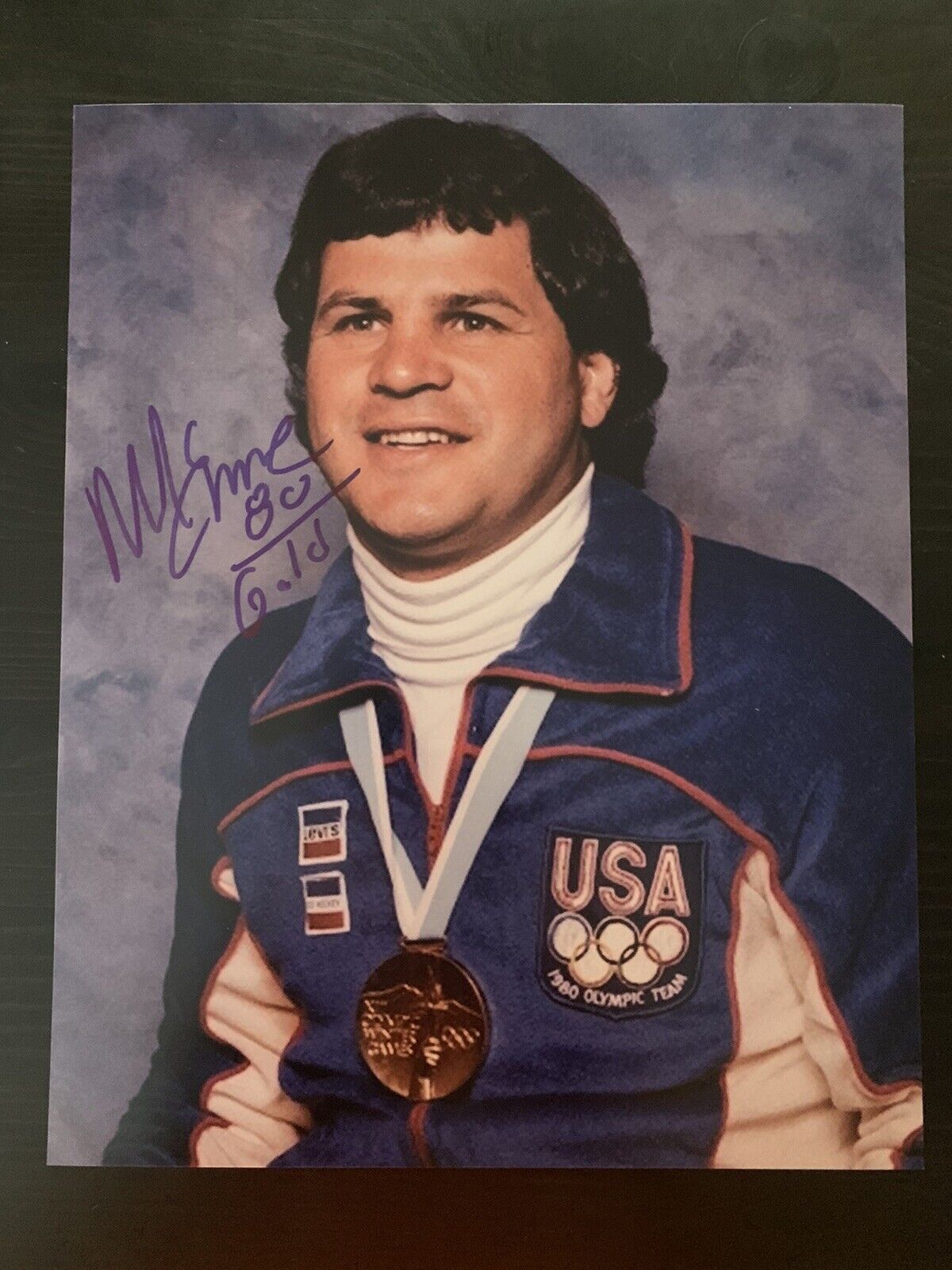 Mike Eruzione SIGNED 8x10 Photo Poster painting 1980 USA Olympic Hockey Miracle On Ice Autograph