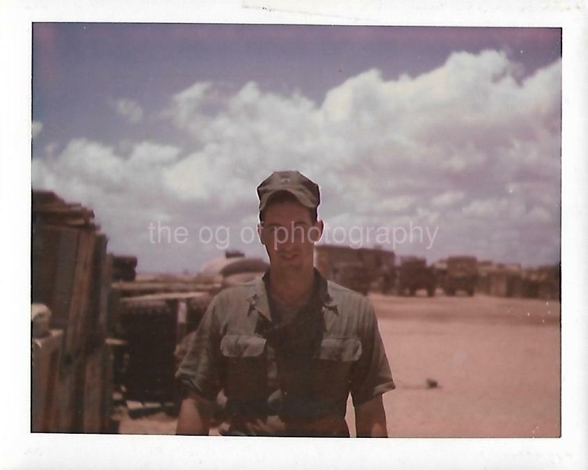 FOUND Photo Poster painting Color VIETNAM ERA MILITARY MAN Original 1960's SOLDIER 112 23 T