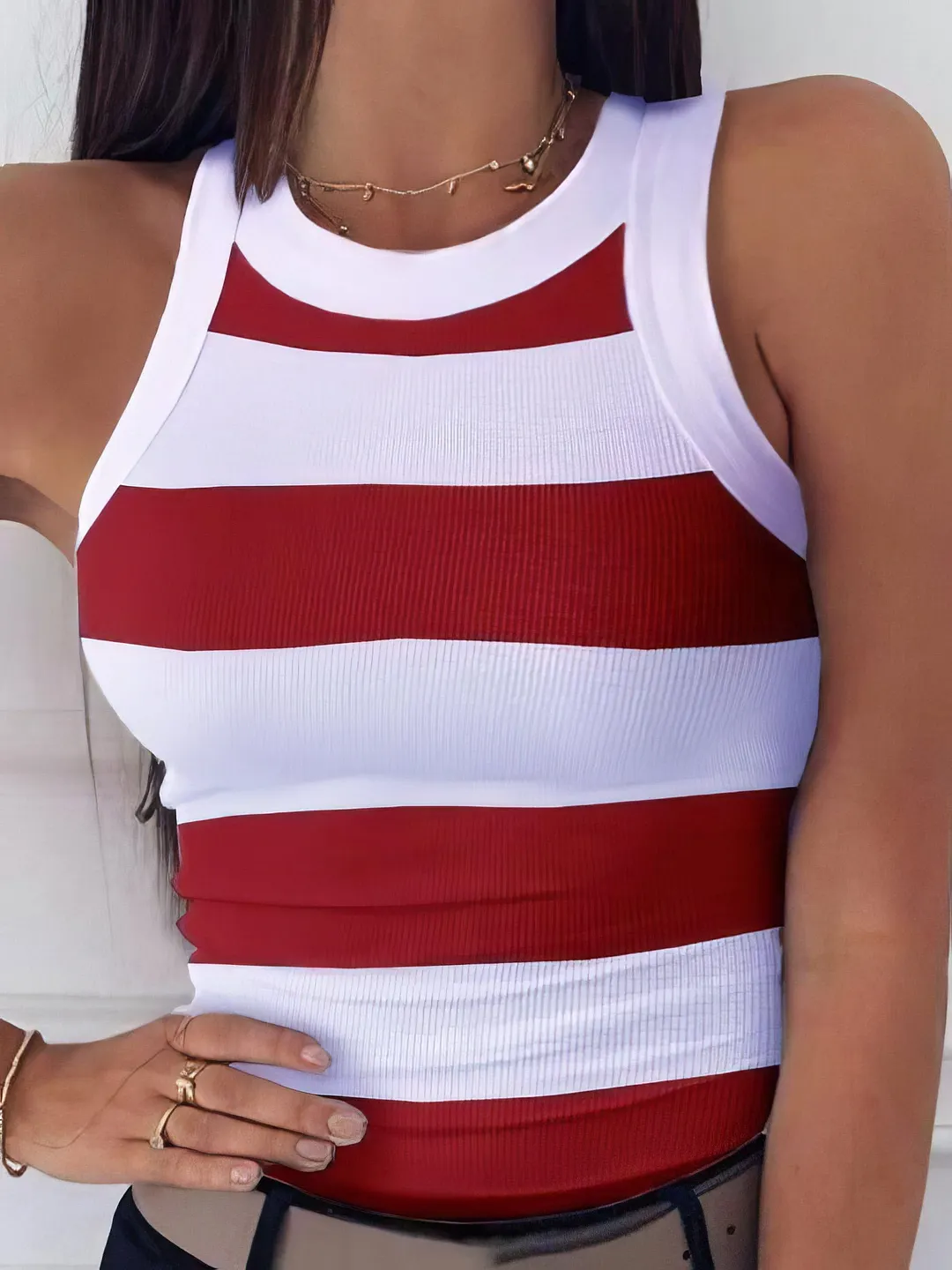 Comfortable Striped Tank