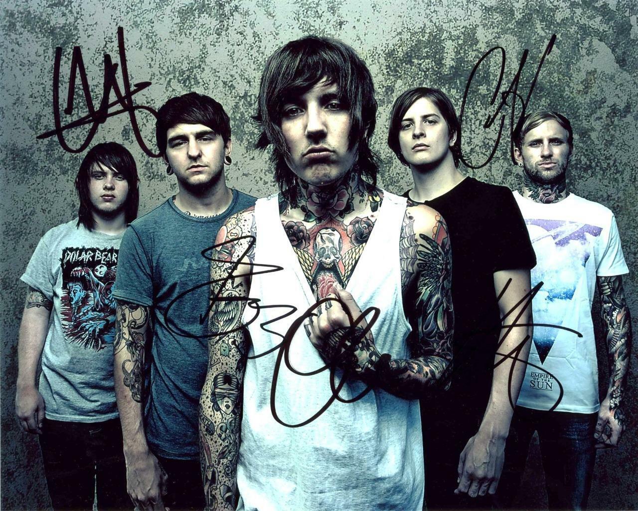 Bring me the Horizon Syker,Malia,Kean,Nicholls SIGNED 10 X 8